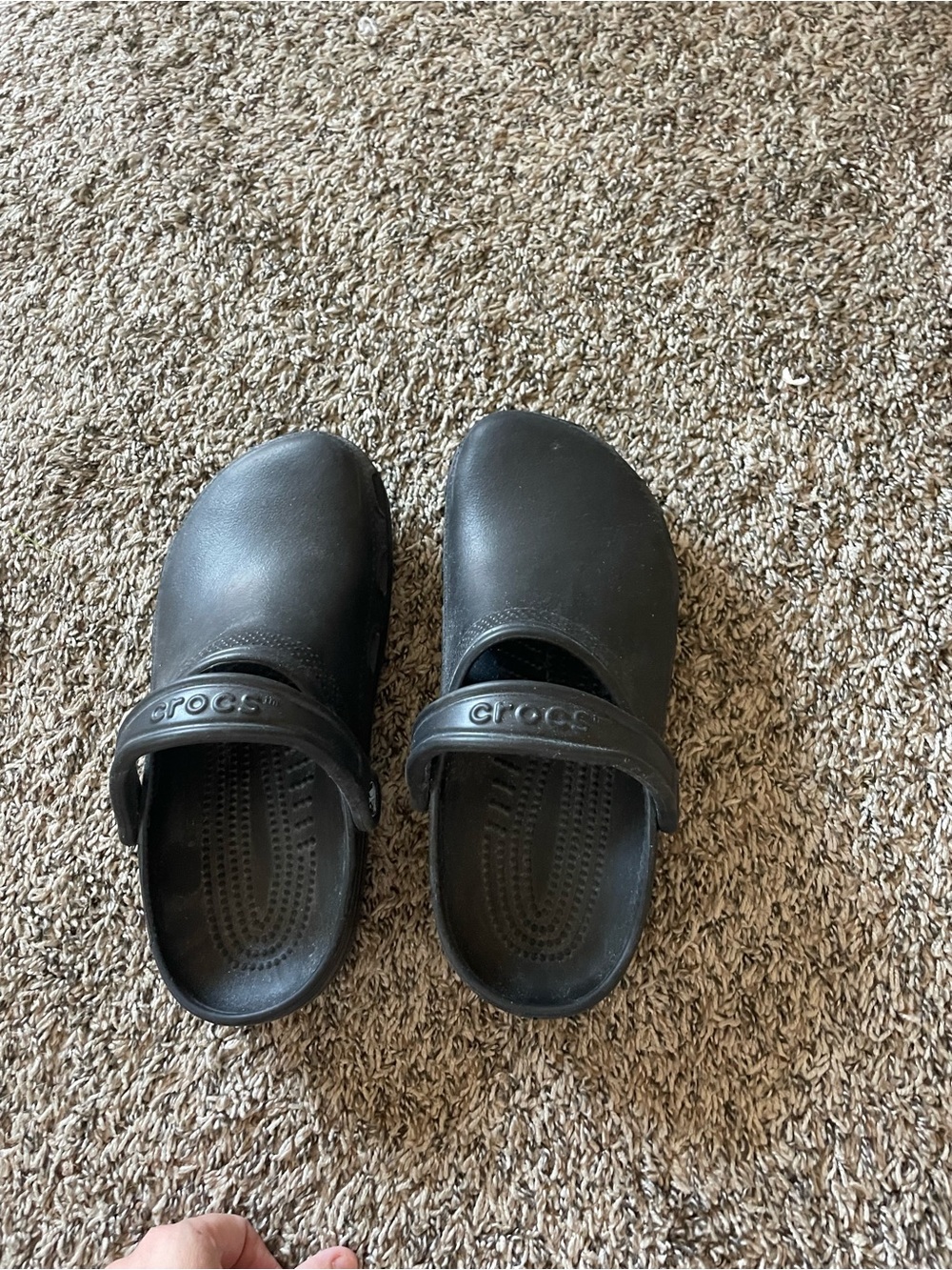 CROCS Men's Black Slip-On Clog with Heel Strap